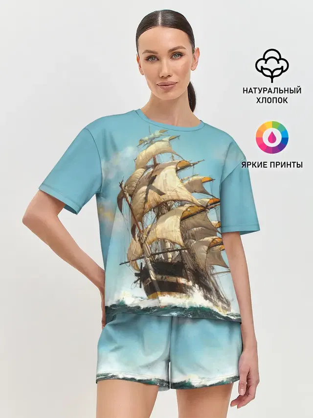 Женская пижама с шортами