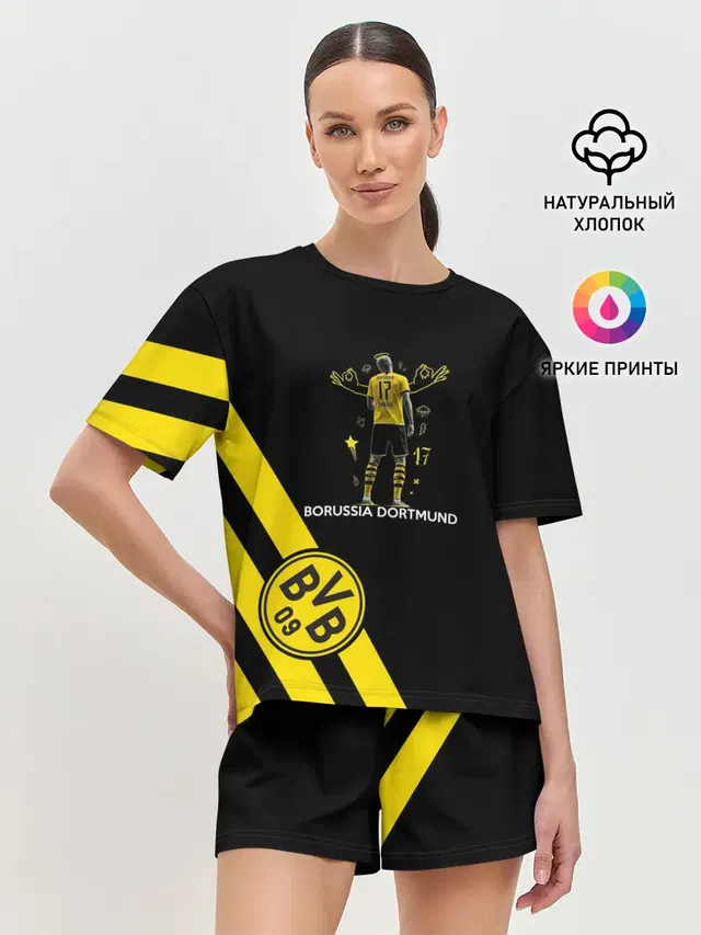 Женская пижама с шортами с принтом «Borussia — Холанд Боруссия»