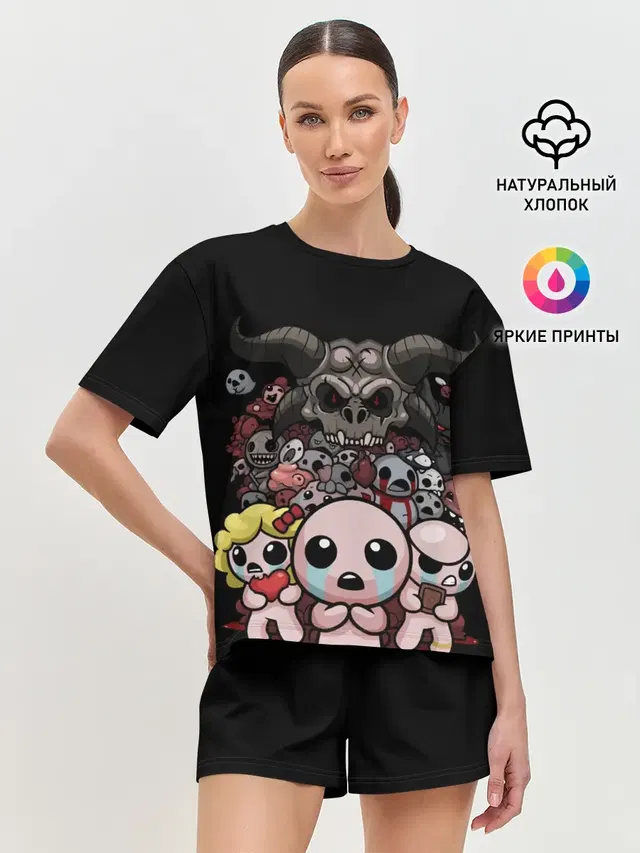 Женская пижама с шортами с принтом «Игры — The Binding of isaac — bosses»