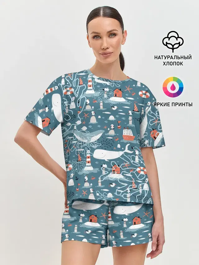 Женская пижама с шортами