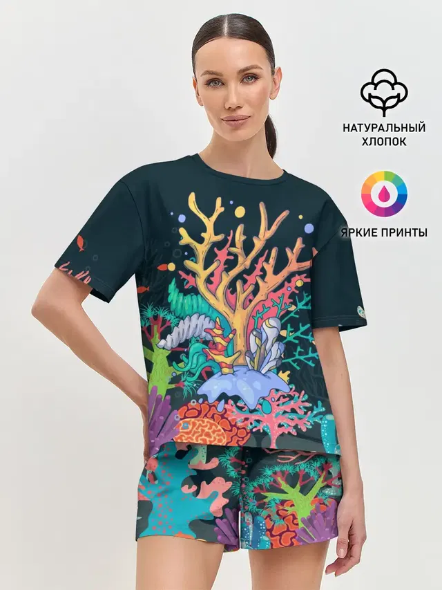 Женская пижама с шортами