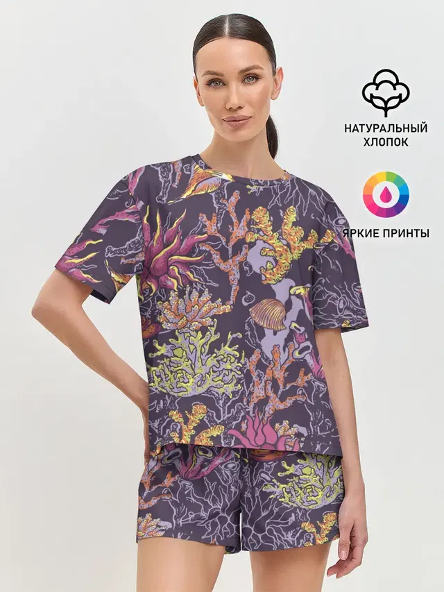 Женская пижама с шортами