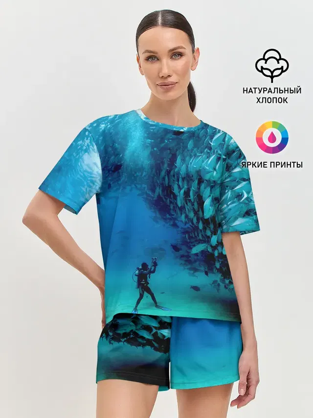 Женская пижама с шортами