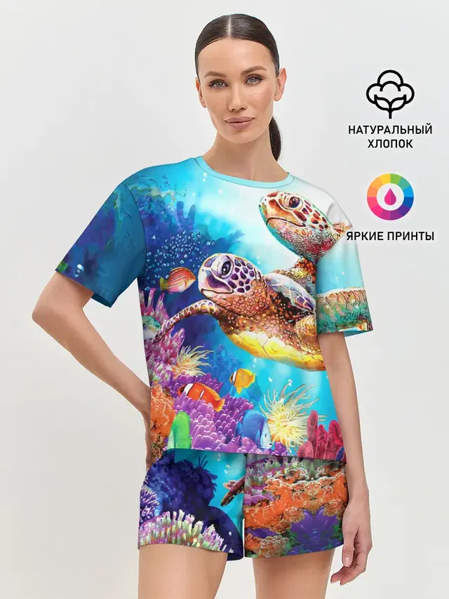 Женская пижама с шортами