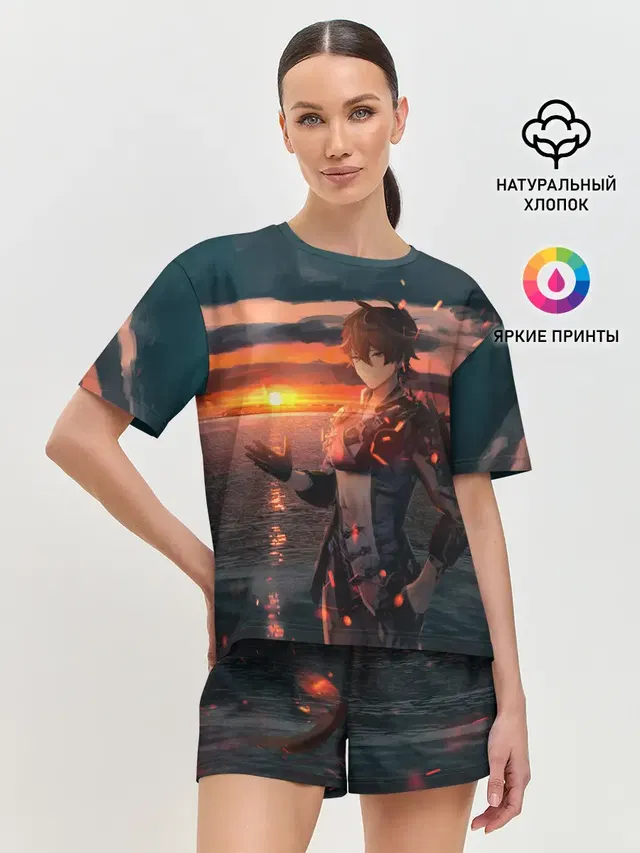 Женская пижама с шортами