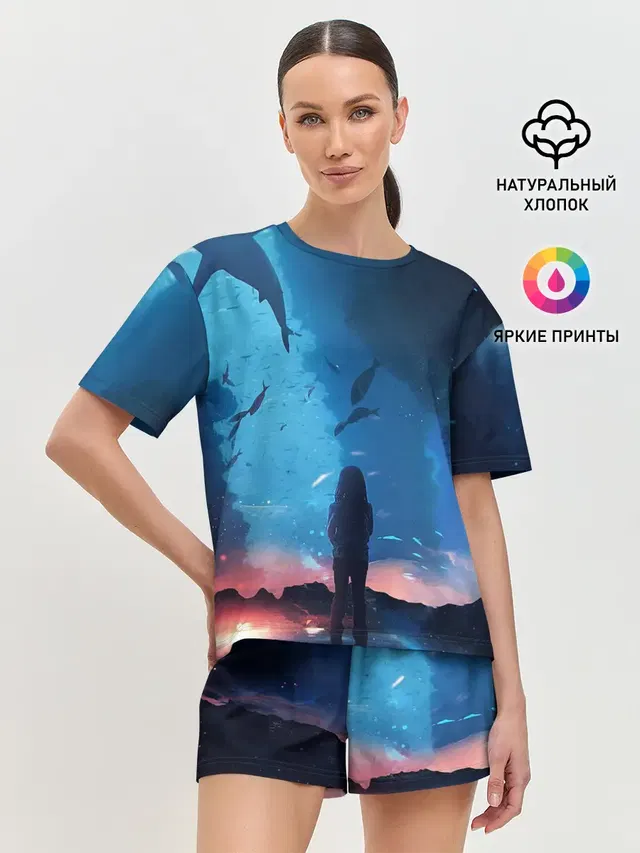 Женская пижама с шортами