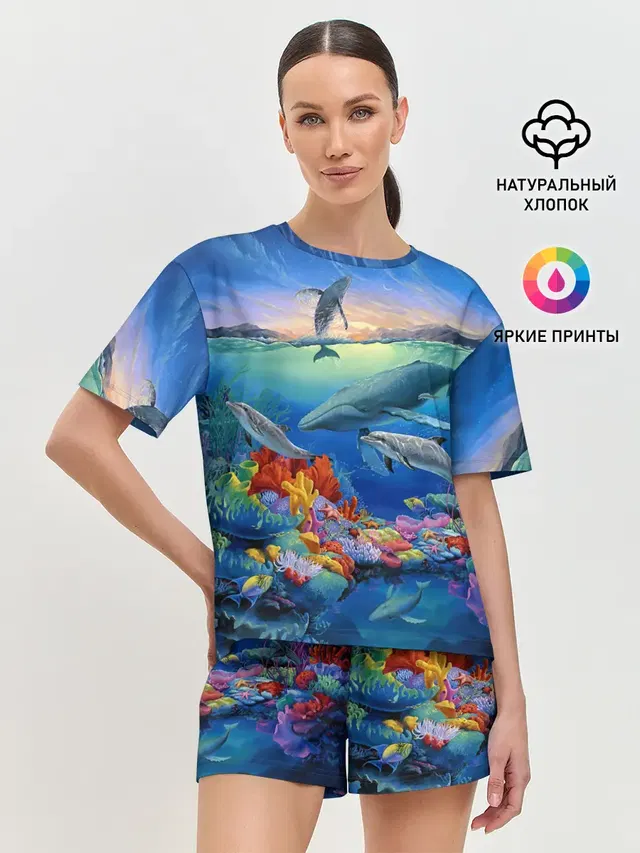 Женская пижама с шортами