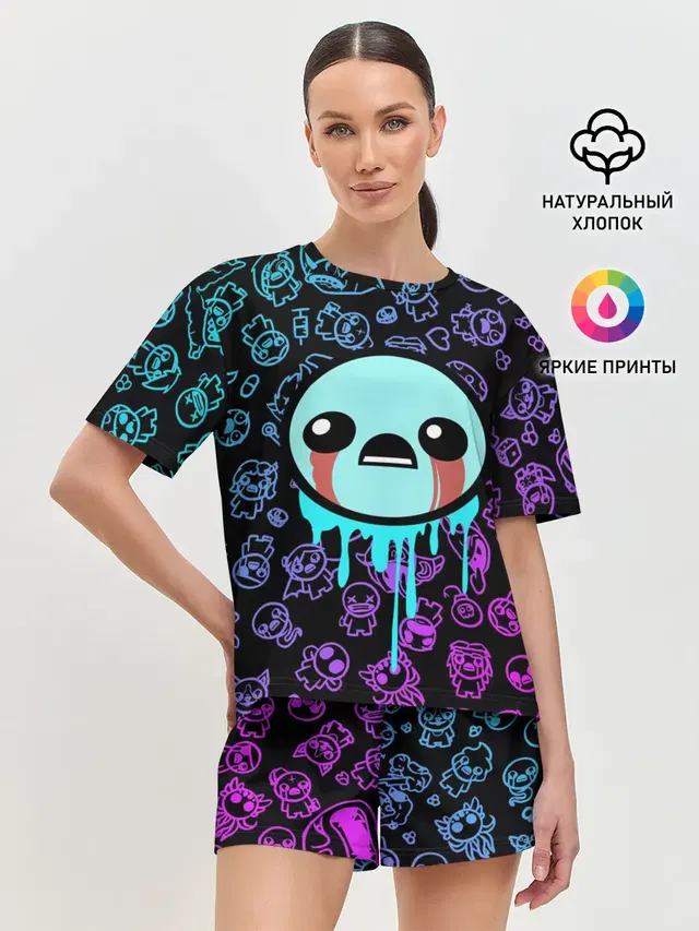 Женская пижама с шортами с принтом «The Binding of Isaac — Blue Isaac»