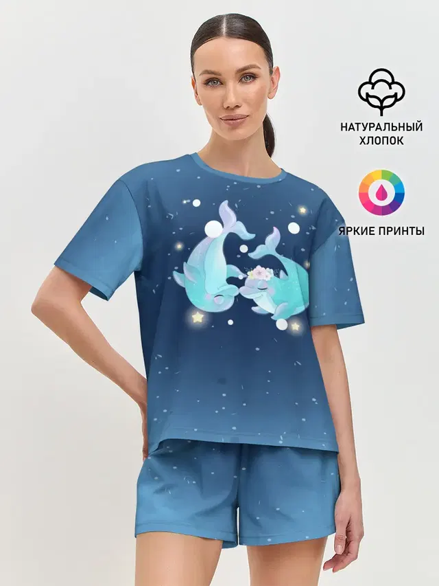 Женская пижама с шортами