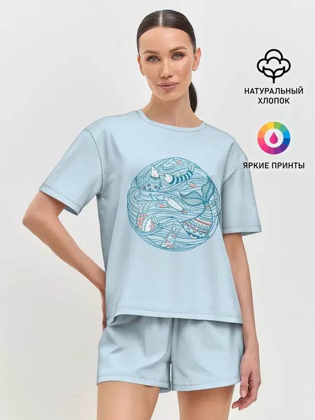 Женская пижама с шортами