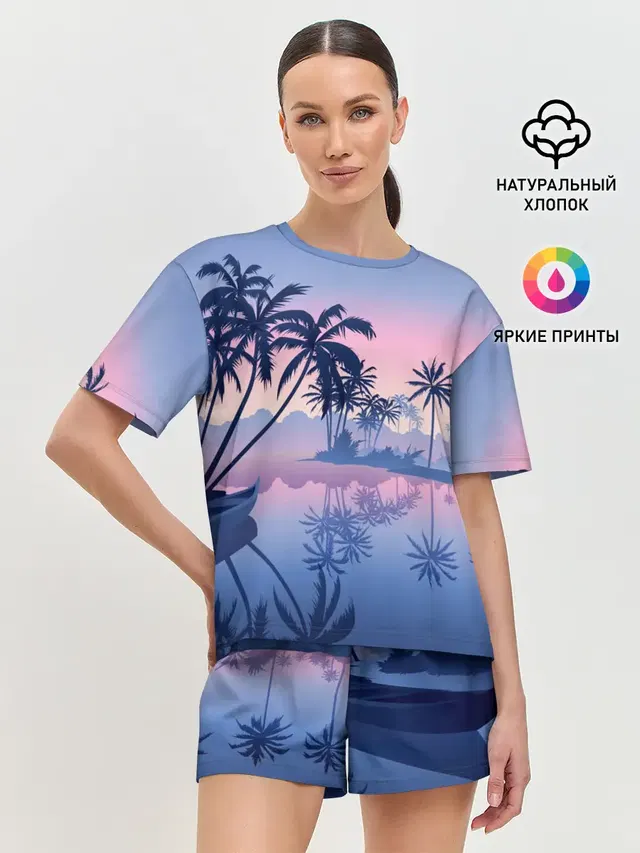 Женская пижама с шортами