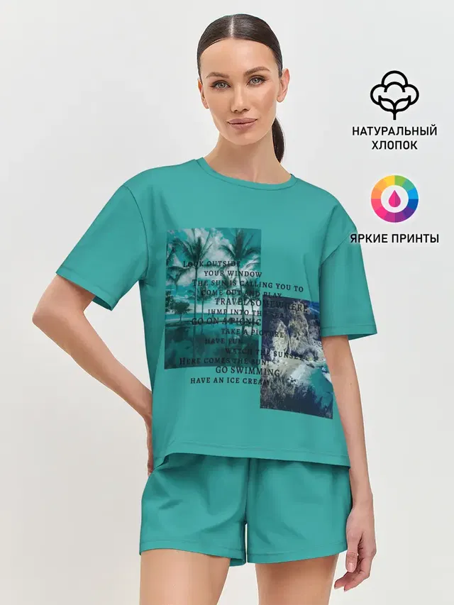 Женская пижама с шортами