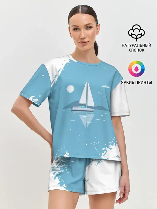 Женская пижама с шортами