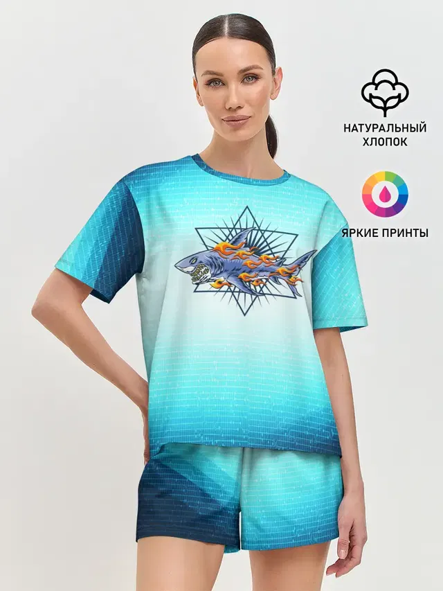 Женская пижама с шортами