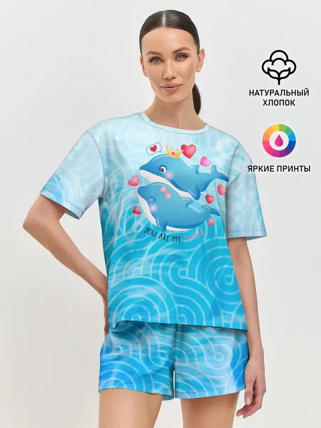 Женская пижама с шортами