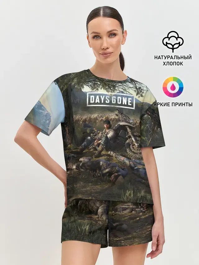 Женская пижама с шортами с принтом «Разные игры — Days gone Дикон и толпа фриков»
