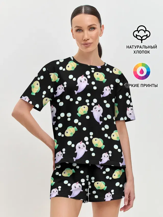Женская пижама с шортами