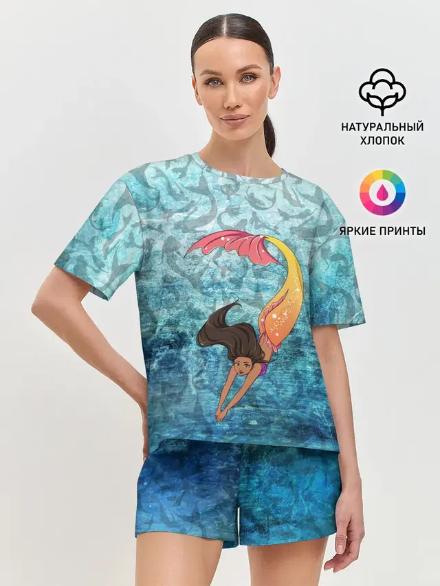Женская пижама с шортами