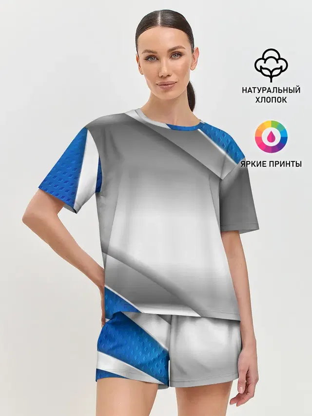 3D СЕРЕБРО BLUE LINES