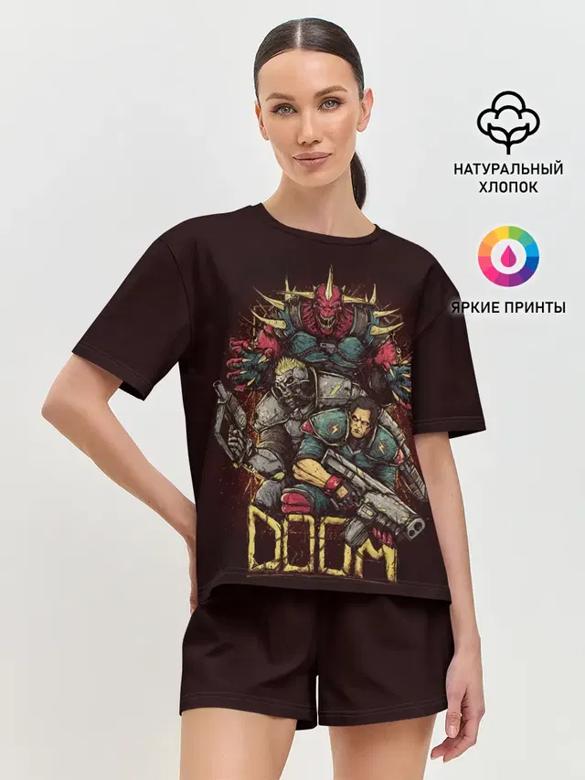Женская пижама с шортами