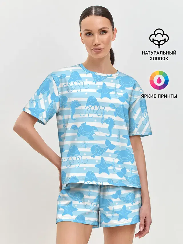 Женская пижама с шортами