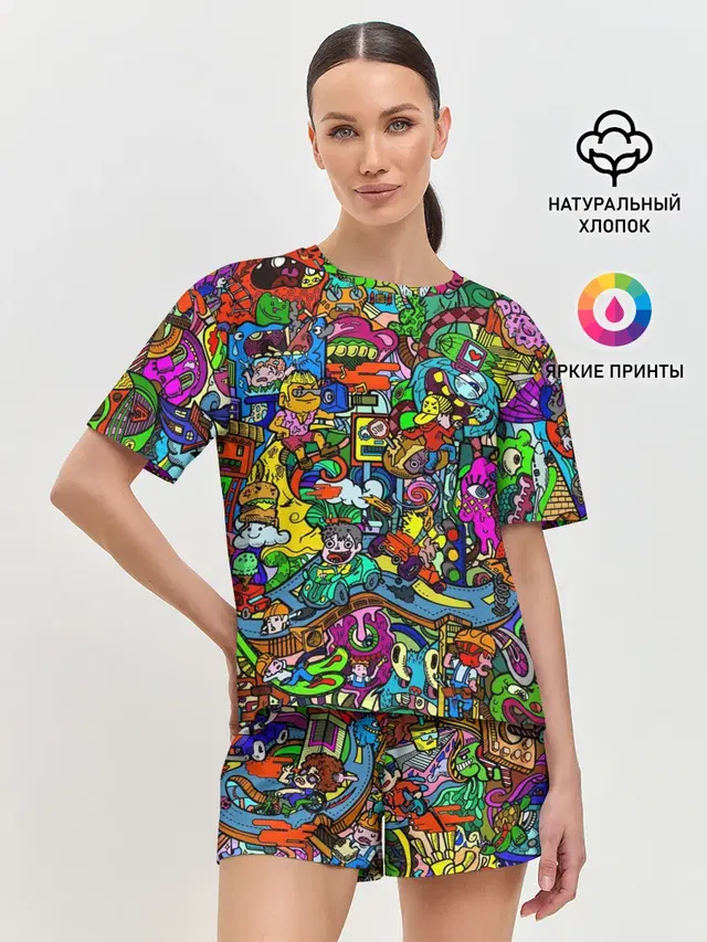 Женская пижама с шортами