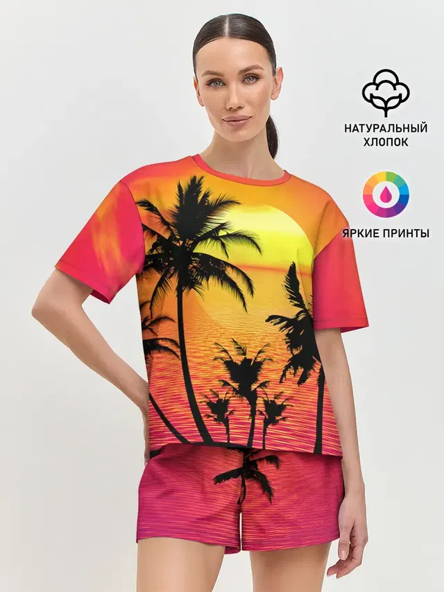 Женская пижама с шортами