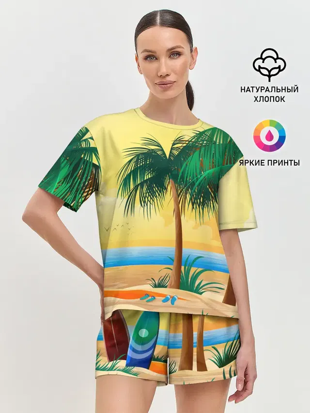 Женская пижама с шортами