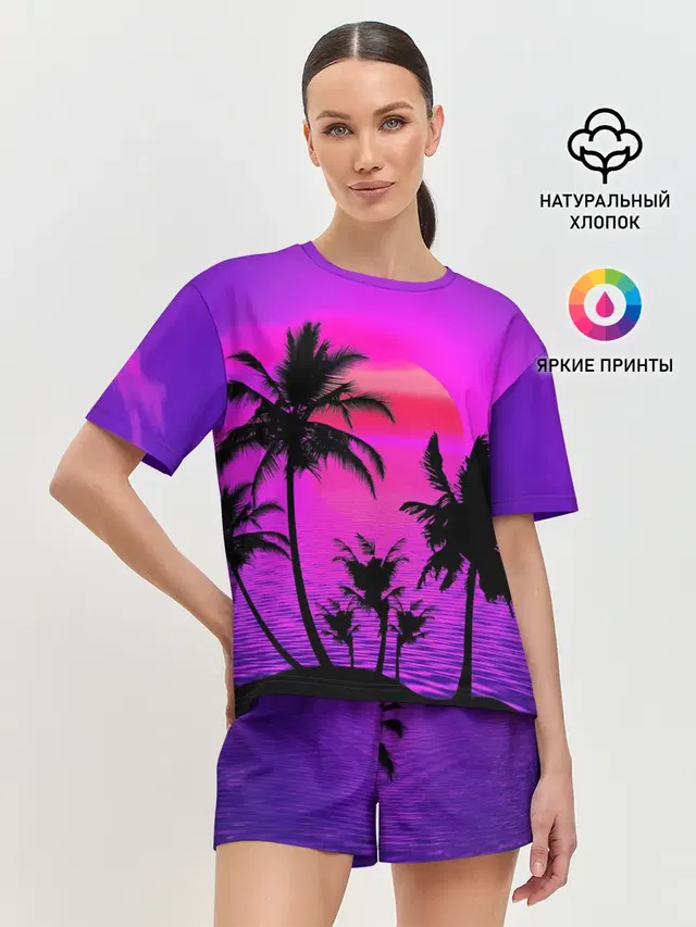 Женская пижама с шортами