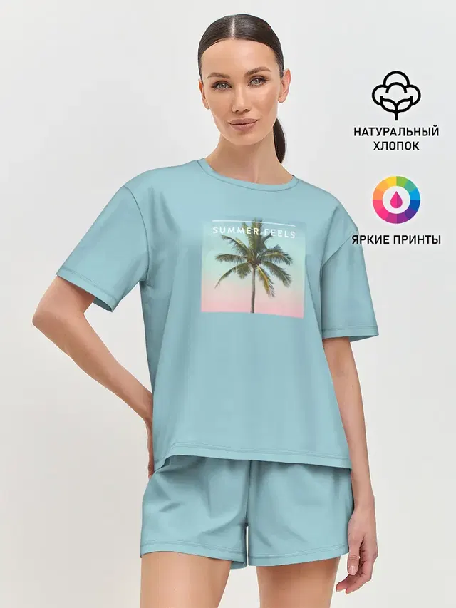 Женская пижама с шортами