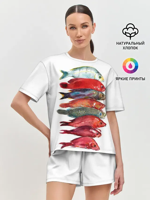 Женская пижама с шортами