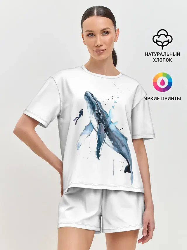 Женская пижама с шортами