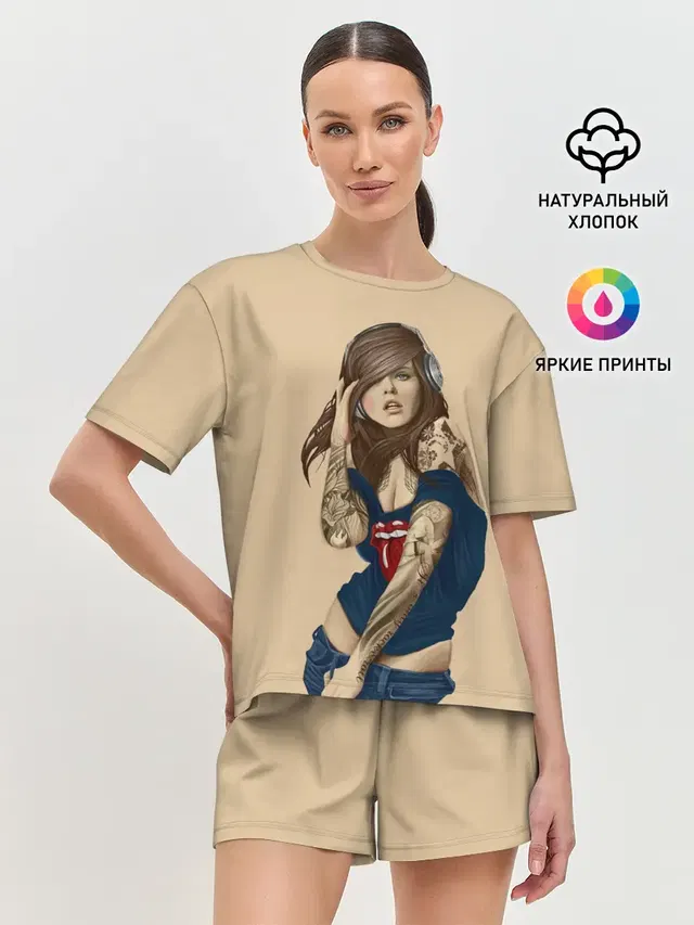 Женская пижама с шортами