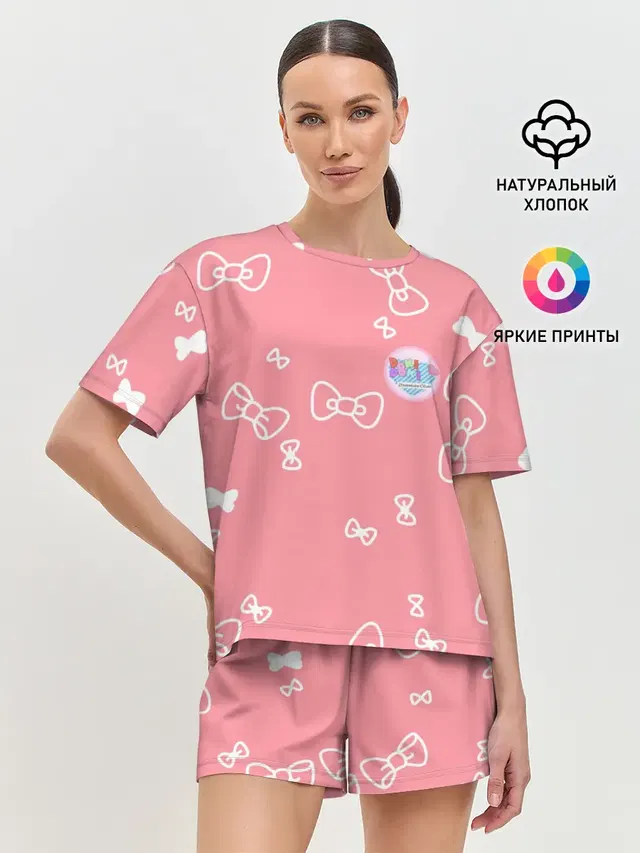 Женская пижама с шортами с принтом «Doki Doki Literature Club»