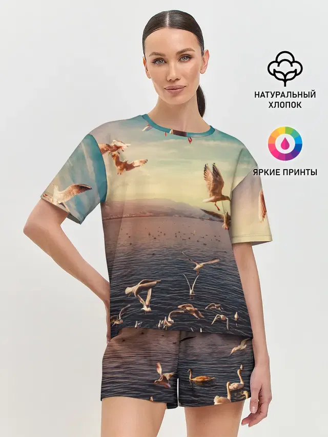 Женская пижама с шортами
