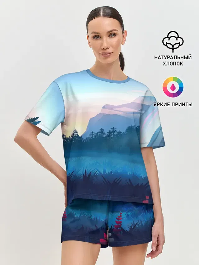 Женская пижама с шортами