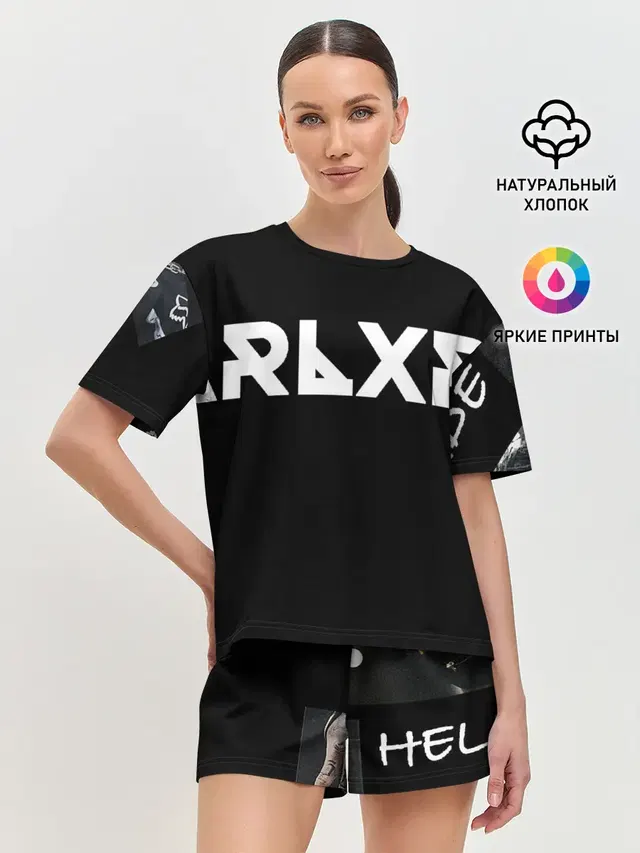 Женская пижама с шортами с принтом «Scarlxrd»