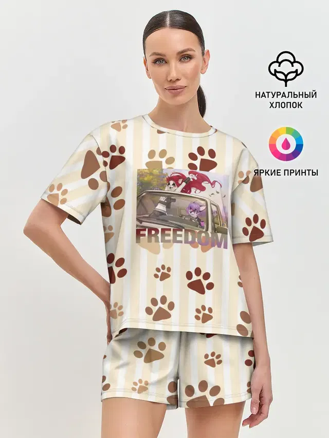 Женская пижама с шортами