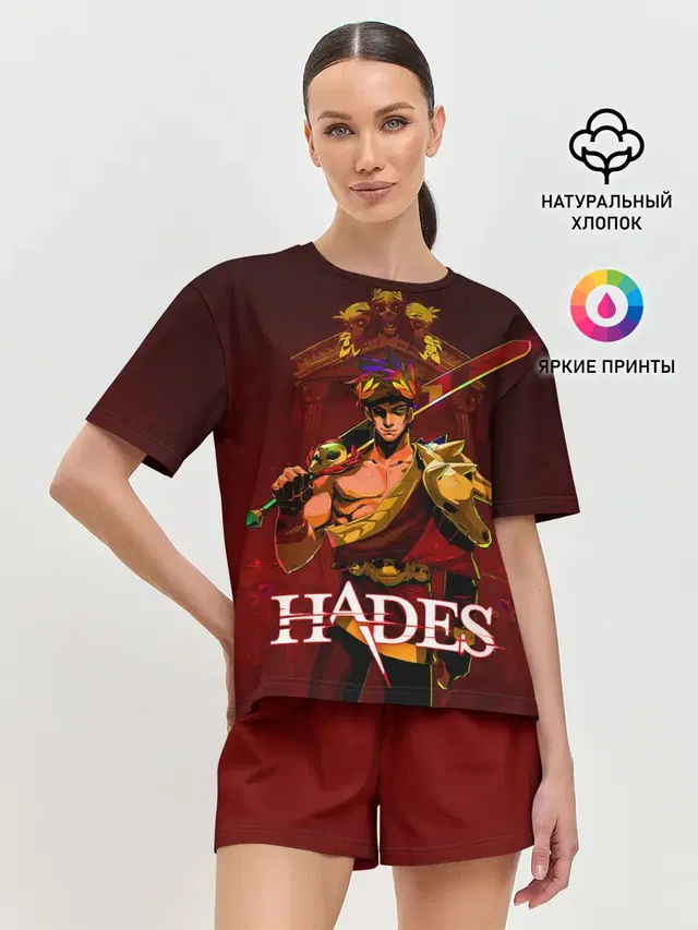 Женская пижама с шортами с принтом «Zagreus Hades»