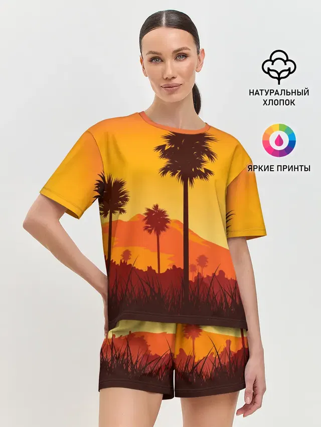 Женская пижама с шортами