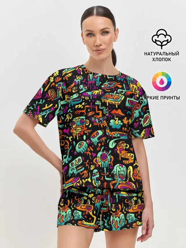 Женская пижама с шортами
