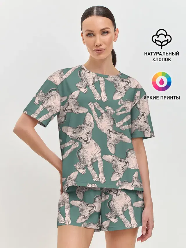 Женская пижама с шортами