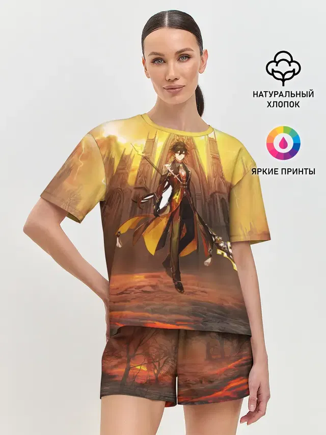 Женская пижама с шортами