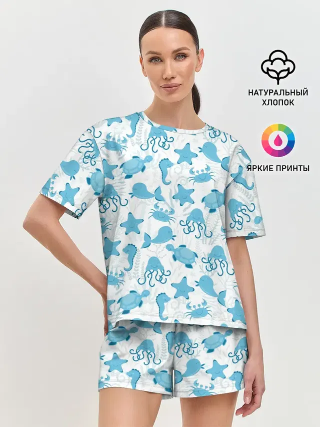 Женская пижама с шортами