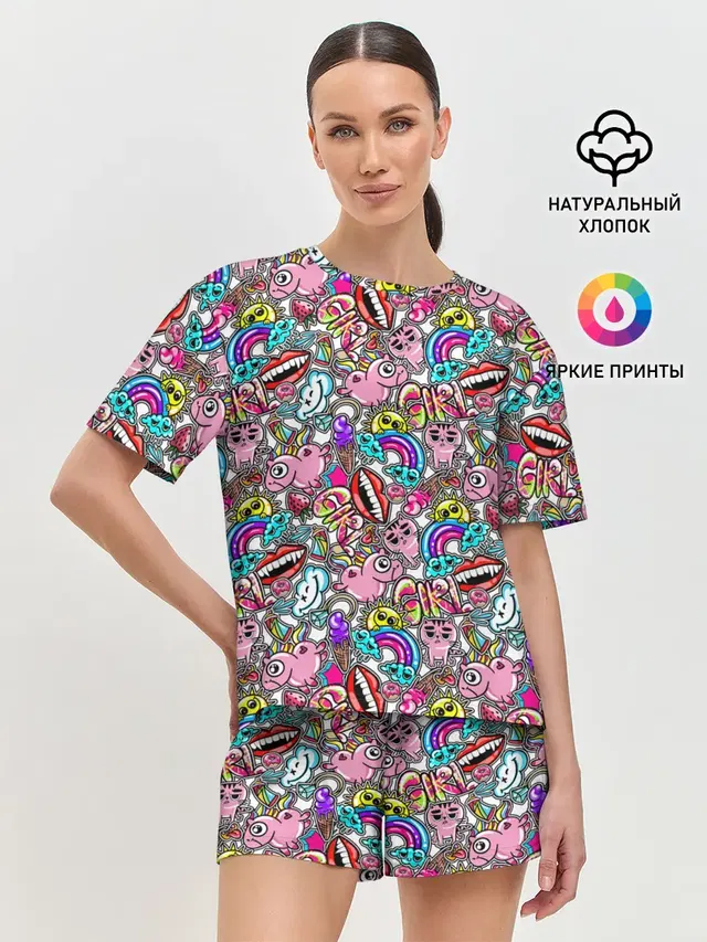 Женская пижама с шортами