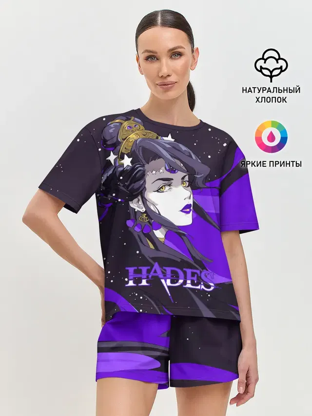 Женская пижама с шортами с принтом «Hades Nyx»
