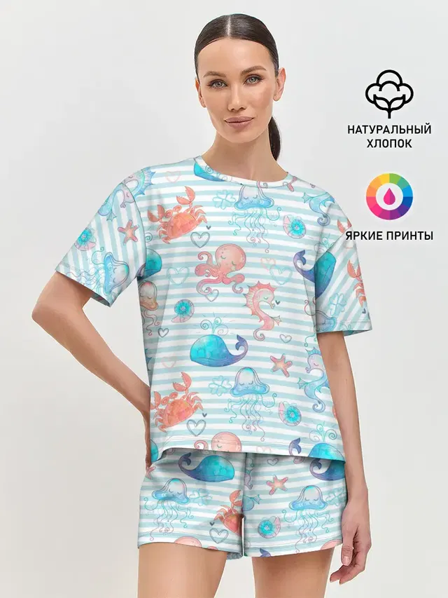 Женская пижама с шортами