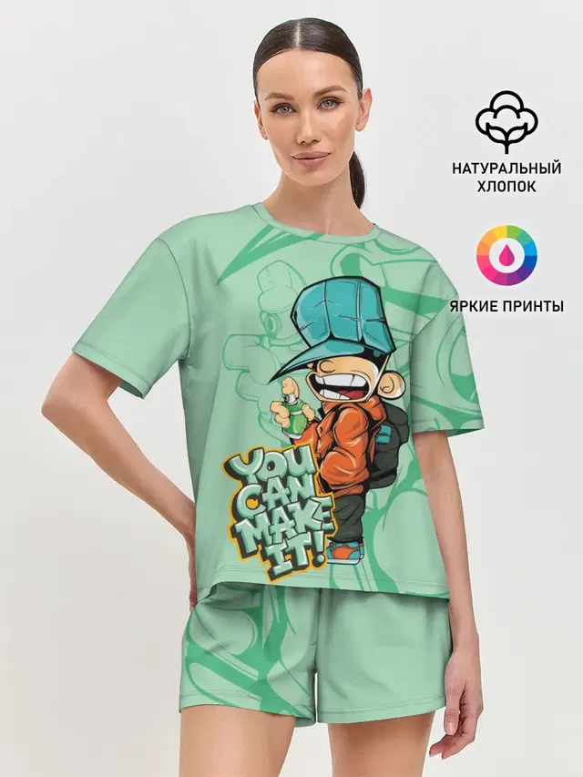 Женская пижама с шортами