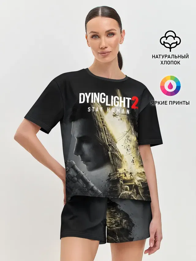 Женская пижама с шортами с принтом «Dying Light — Dying Light 2 Deluxe»