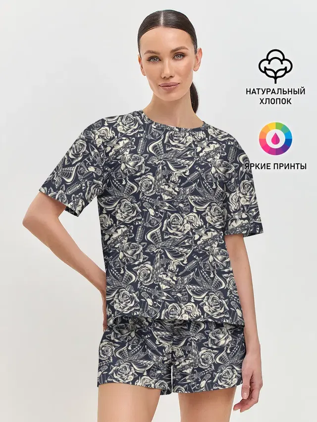 Женская пижама с шортами